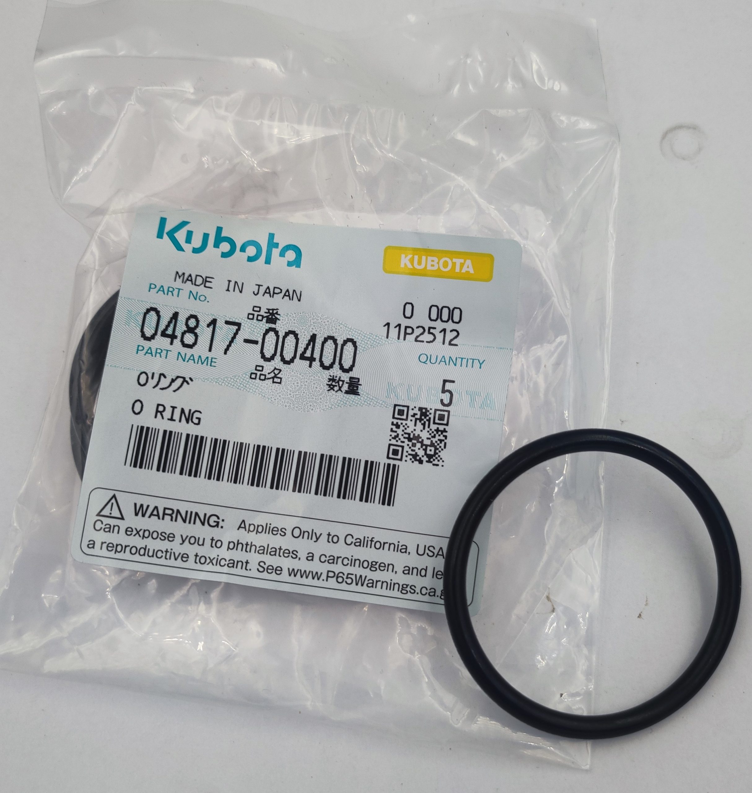 04817-00400 Oring Kubota KX027-4