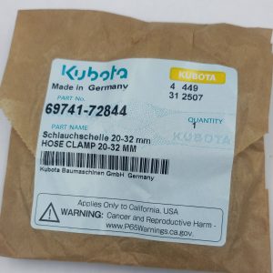 69741-72844 Zacisk węża, obejmna Kubota KX018-4
