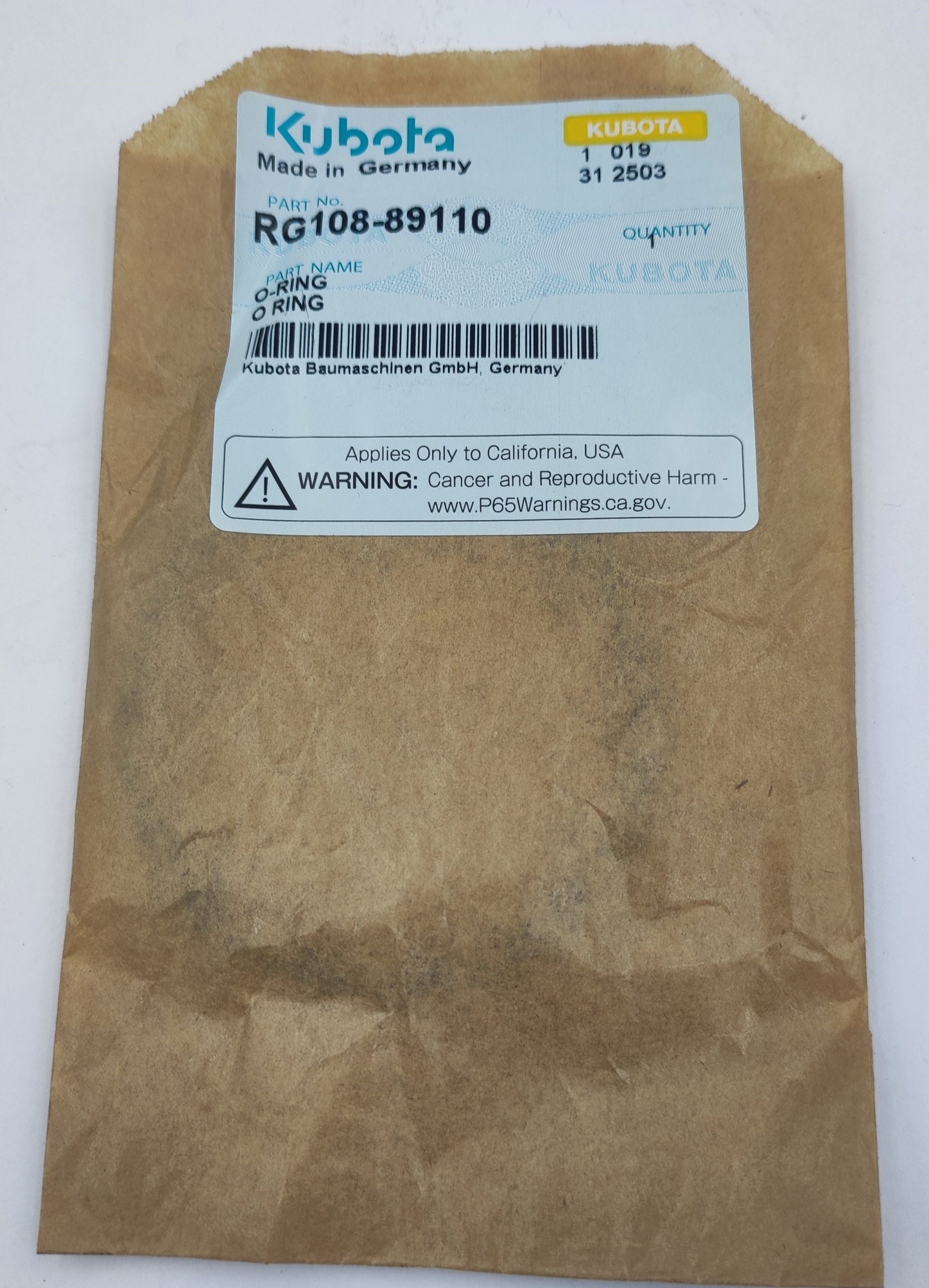 RG108-89110 Oring Kubota KX016-4