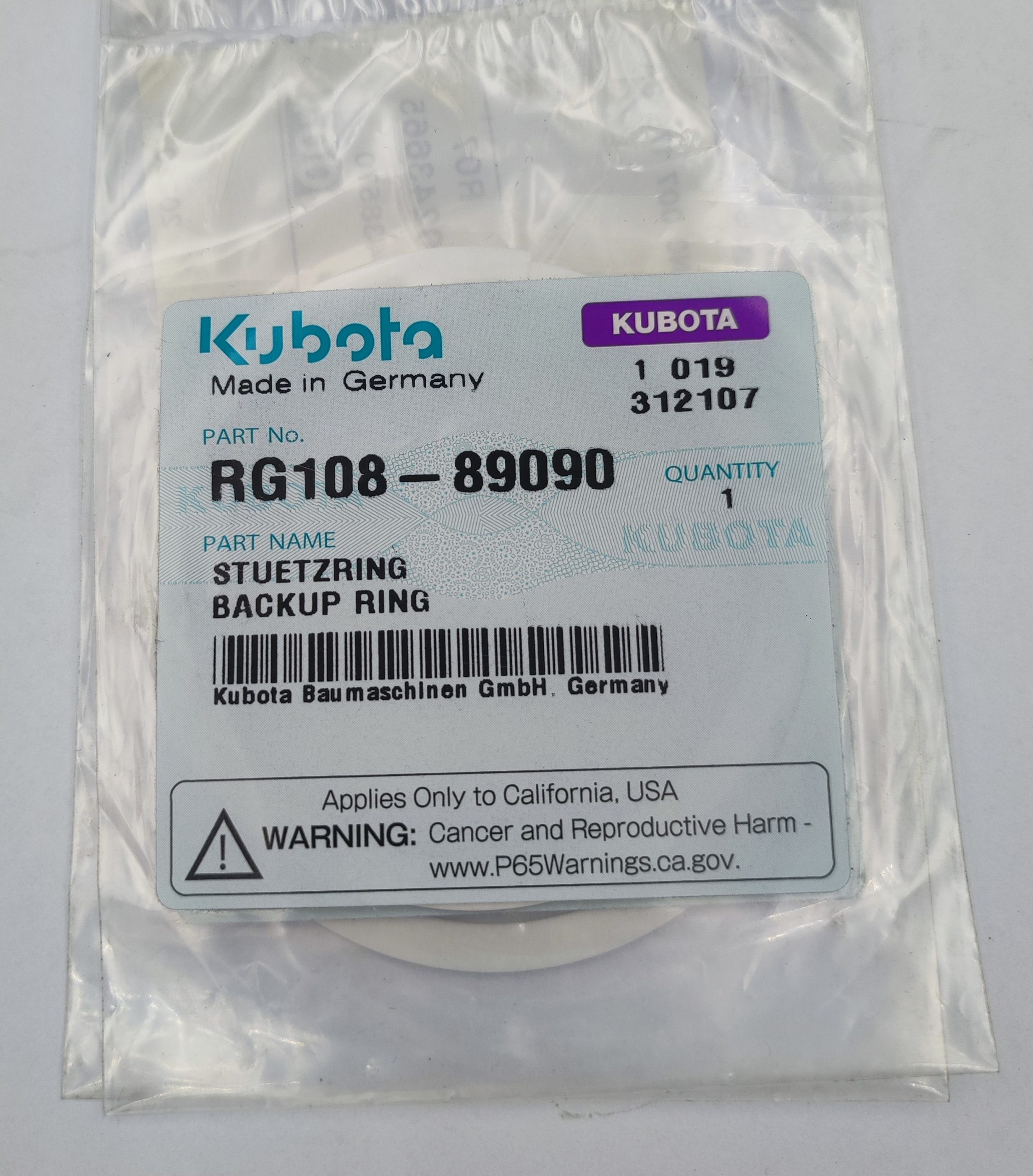 RG108-89090 Pierścień Kubota KX016-4